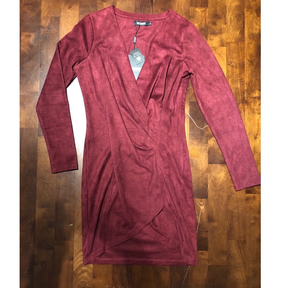 Ruby red/ Maroon velvet Missguided dress